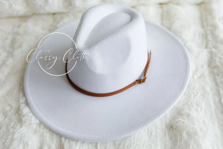 Wide Brim Hat - White