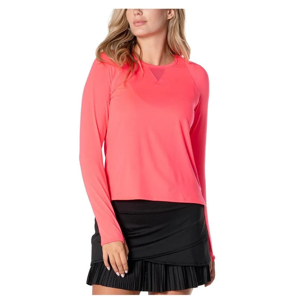 Women`s High Low Breezy Long Sleeve Tennis Top