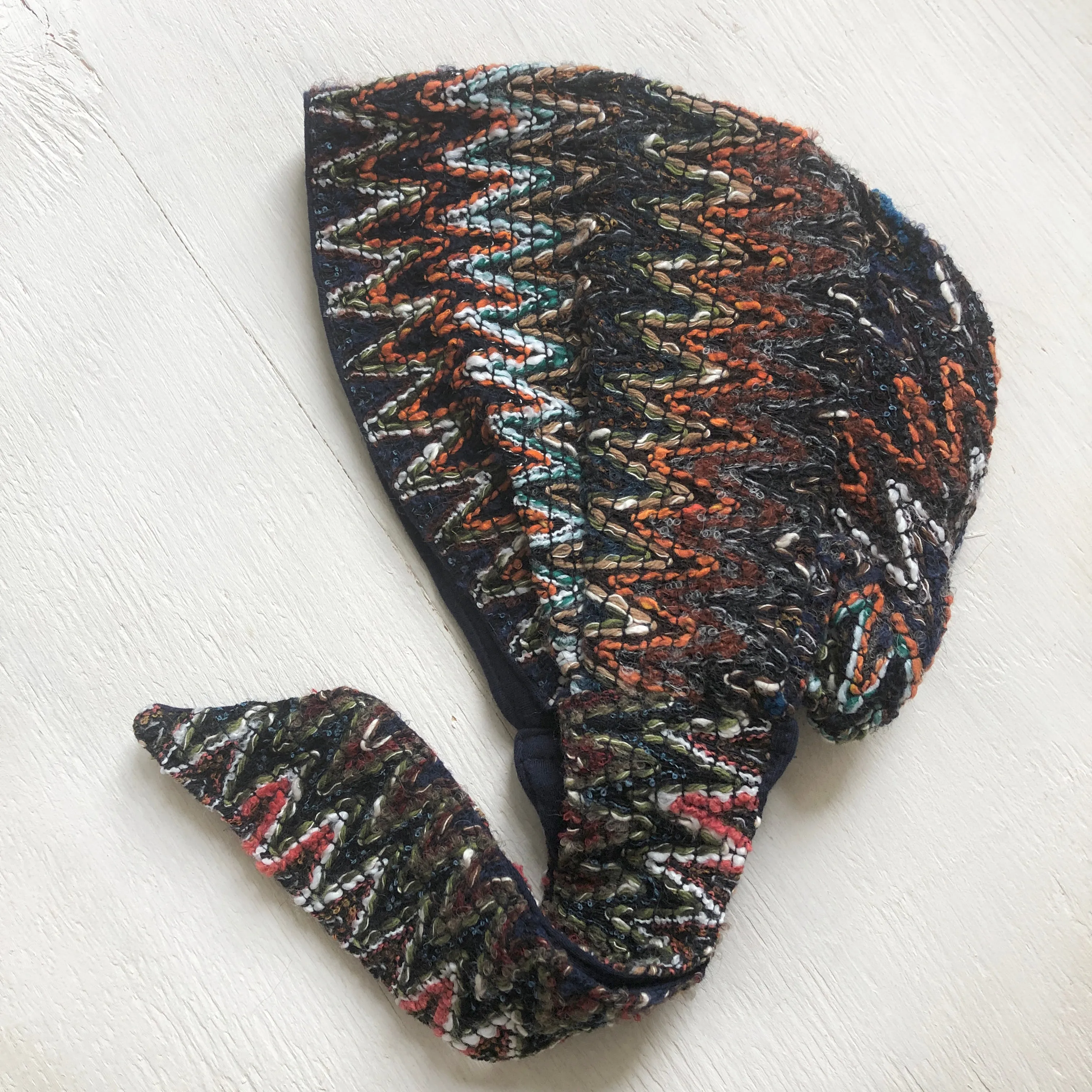 Wool Hat Tie Zig Zag