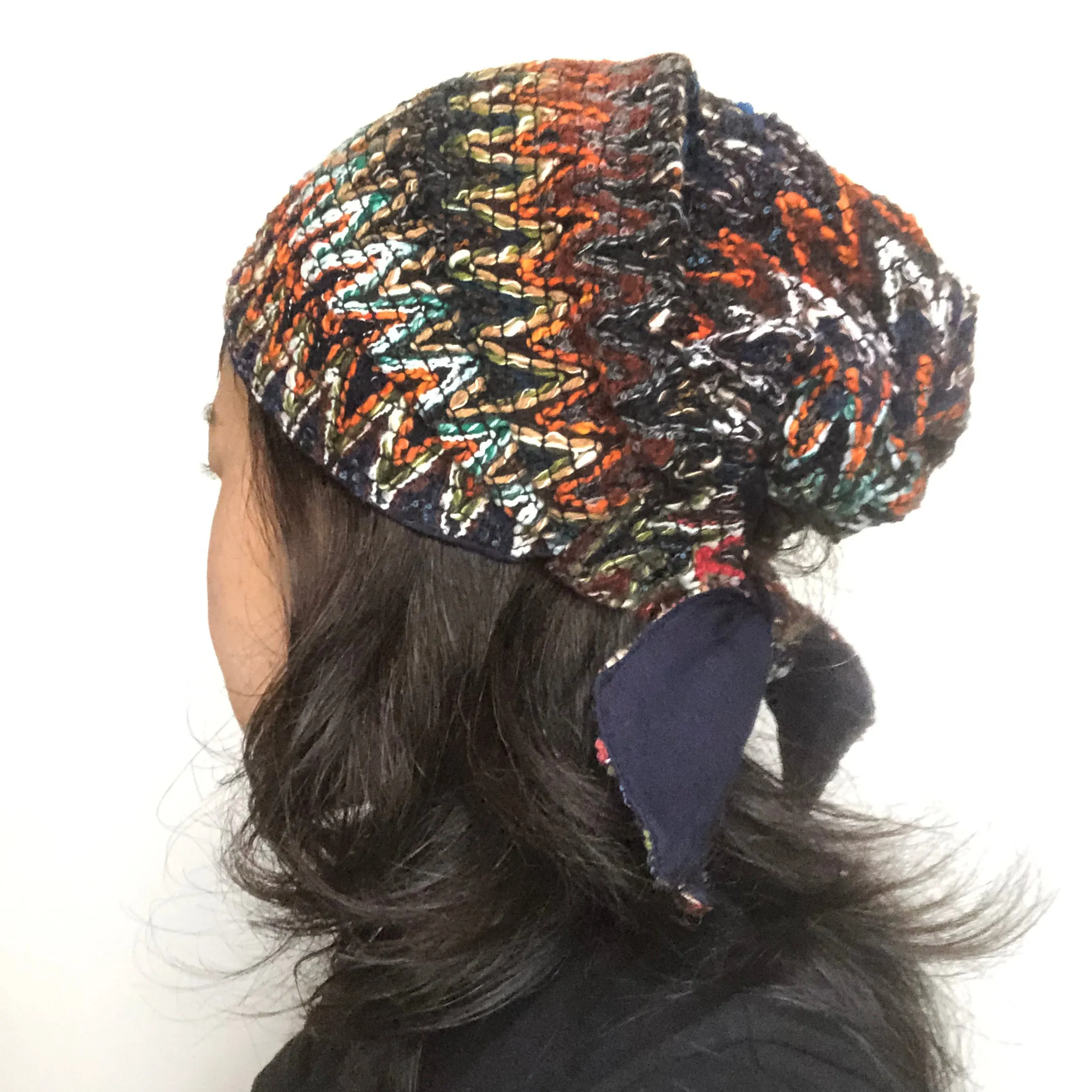 Wool Hat Tie Zig Zag