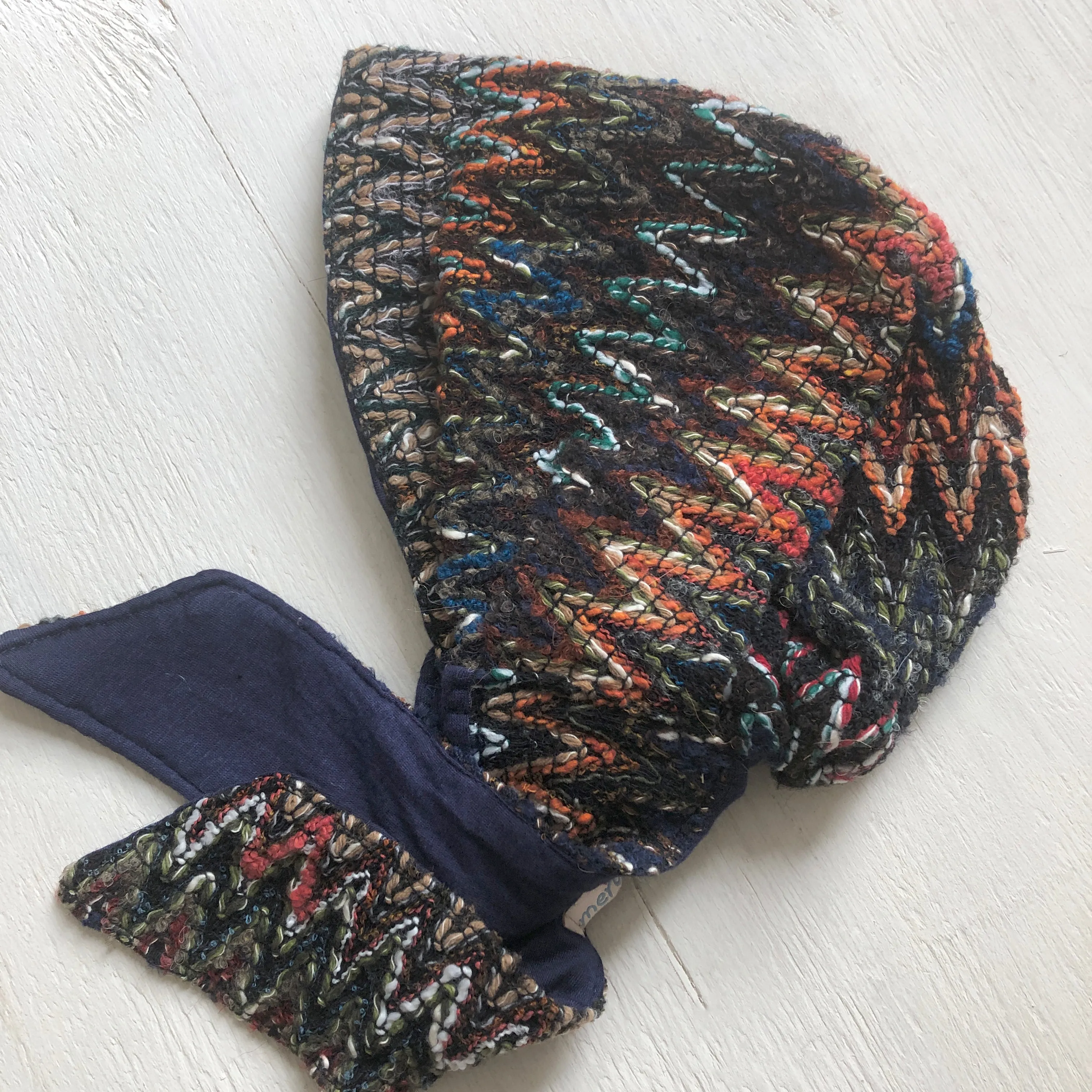 Wool Hat Tie Zig Zag